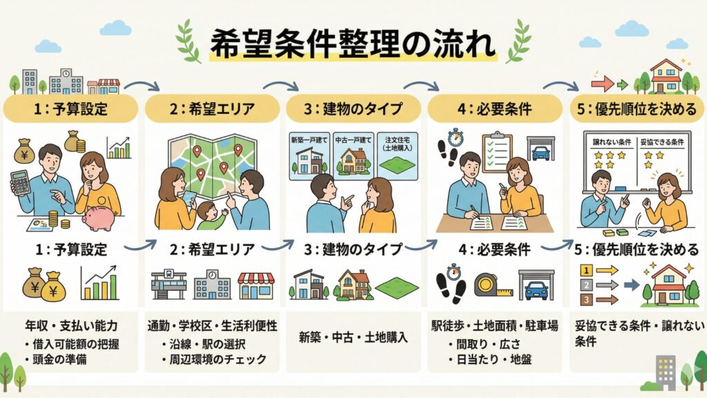 希望条件整理の流れ