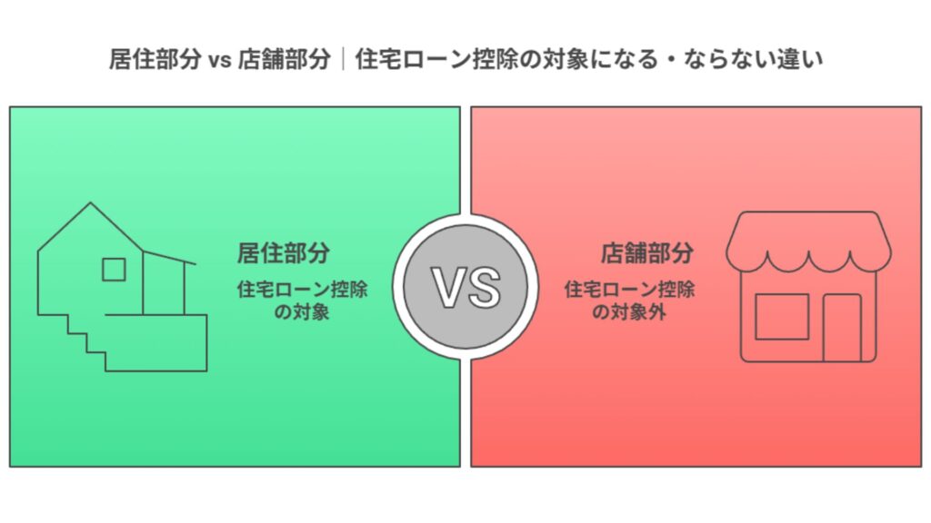 居住部分 vs 店舗部分|住宅ローン控除の対象になる・ならない違い