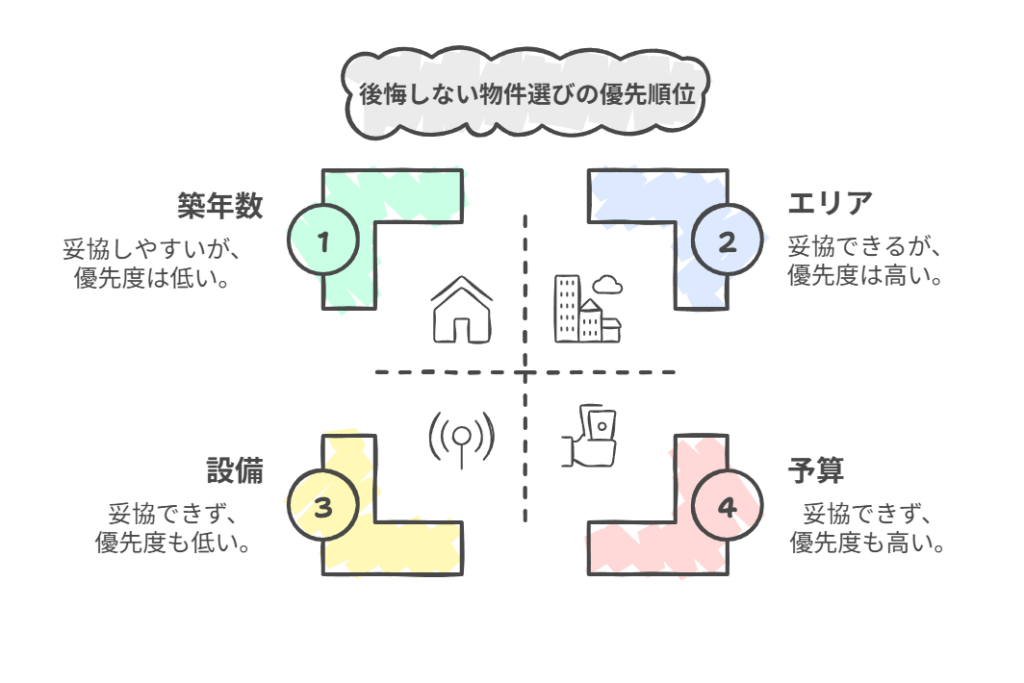 後悔しない物件選びの優先順位
