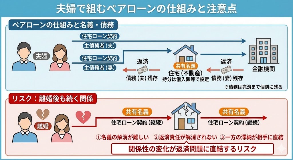 夫婦で組むペアローンの仕組みと注意点