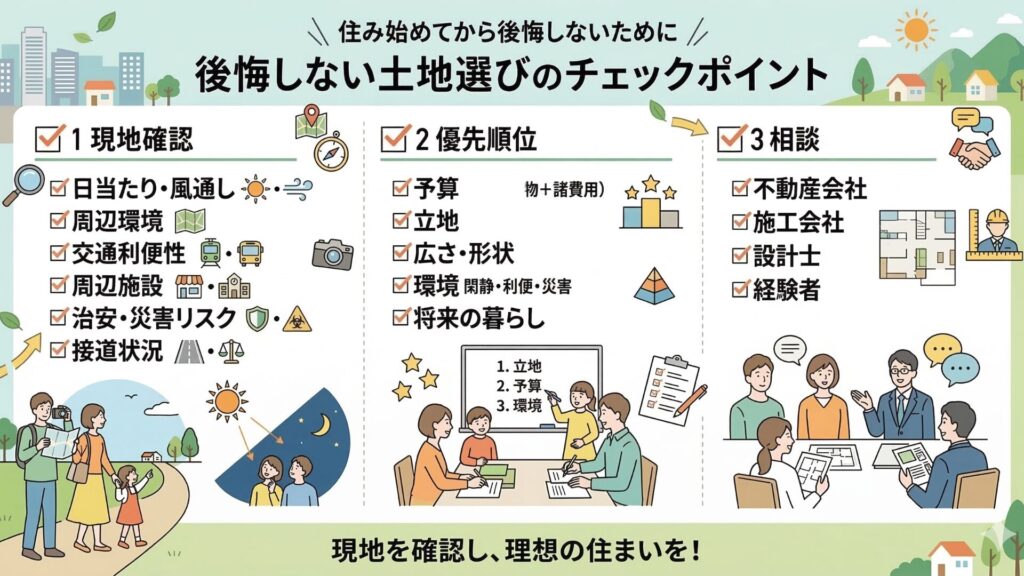 後悔しない土地選びのチェックポイント