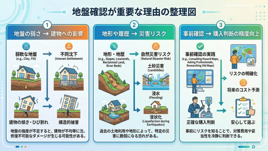 地盤確認が重要な理由の整理図