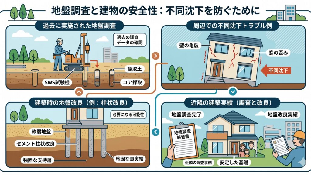 地盤調査と建物の安全性：不同沈下を防ぐために