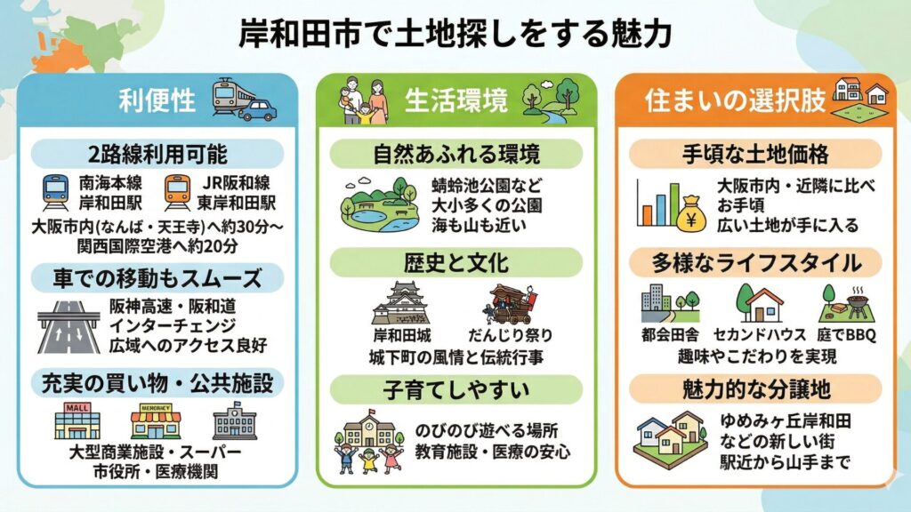 岸和田市で土地探しをする魅力