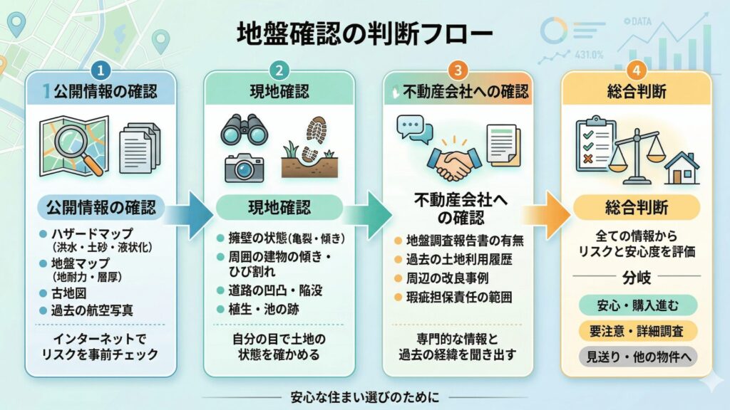 地盤確認の判断フロー