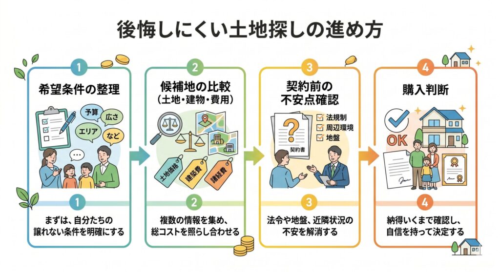 後悔しにくい土地探しの進め方