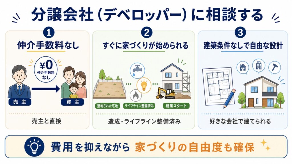 分譲会社（デベロッパー）に相談する