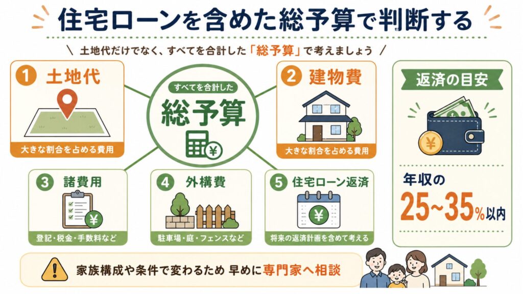 住宅ローンを含めた総予算で判断する