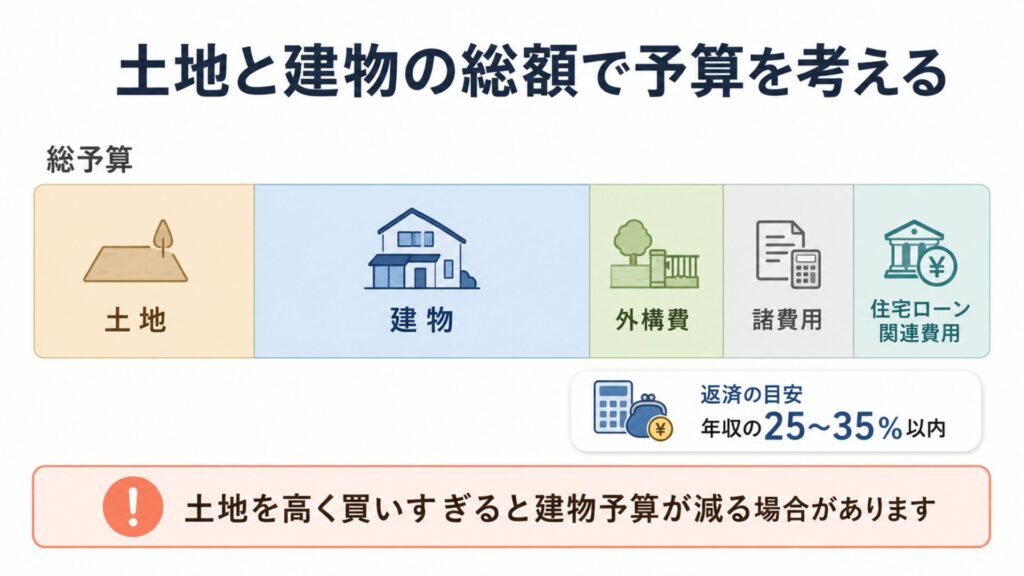 土地と建物の総額で予算を考える