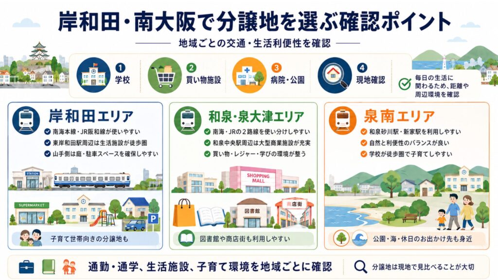 岸和田・南大阪で分譲地を選ぶ確認ポイント