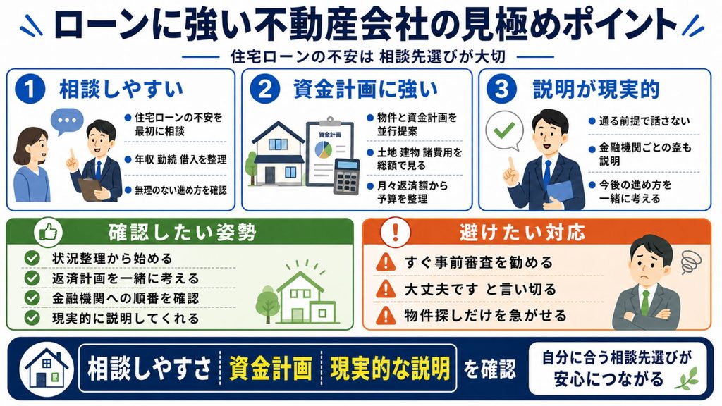 ローンに強い不動産会社の見極めポイント